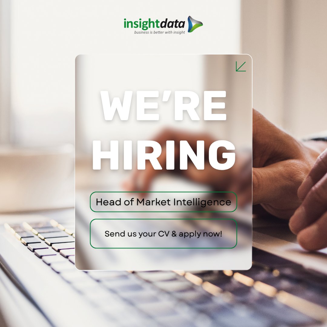InsightDataLTD's tweet photo. We’re hiring: Head of Market Intelligence

Help us turn 20+ years of industry data into actionable market insight, trends and forecasts.

Full-time, part-time or freelance.

Find out more &amp; apply: https://t.co/pA9IjkB6gn https://t.co/uW8bJPOhGx