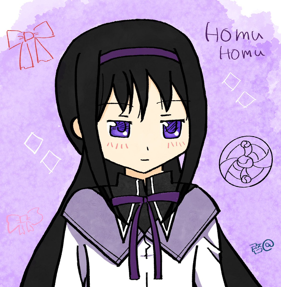 yowanekei's tweet photo. ほむらちゃんのイラスト描きました💜
廻天ではなくテレビ版の方…！！！
なぜならこっちの衣装の方が好きだから！！
廻天版もそのうち描いてみたい https://t.co/oWs6CKI8Qq
