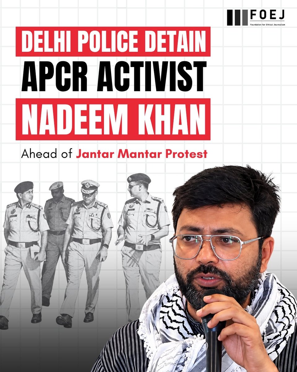 MujtabaAasif's tweet photo. The @DelhiPolice must stop silencing voices of dissent. Nadeem Bhai is reportedly being kept under house arrest simply for raising his voice against the demolition of mosques. Speaking up for places of worship should never be treated as a crime. He must be released immediately and allowed to peacefully exercise his right to protest.