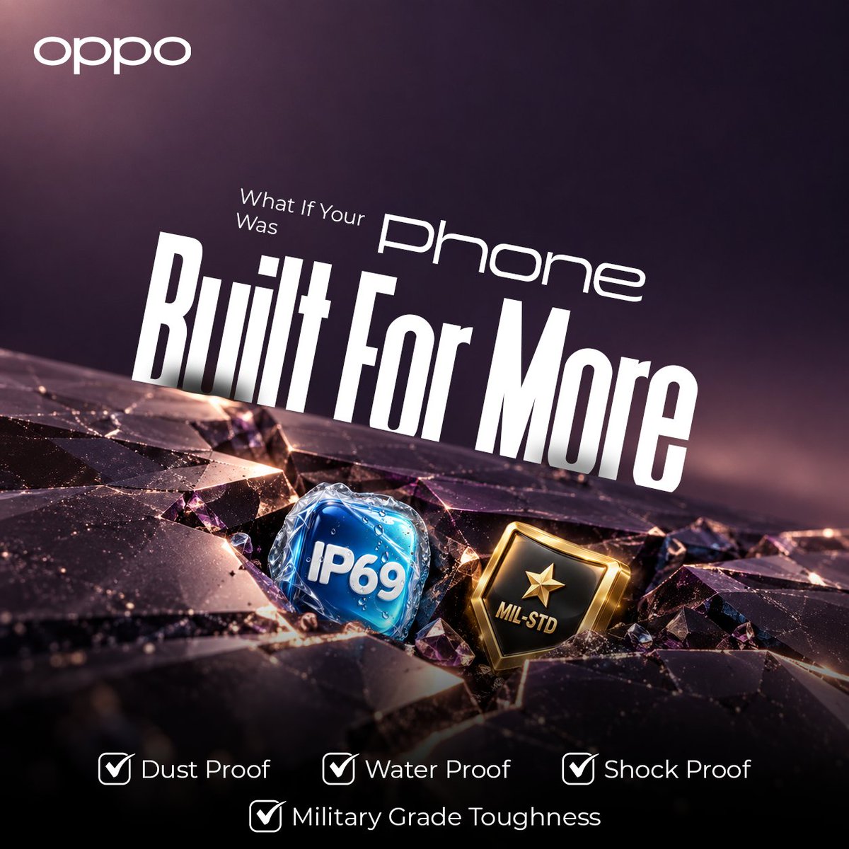 OPPONigeria's tweet photo. What if your phone was built for more?

#OPPO #StayAhead https://t.co/HbshdTm8oL