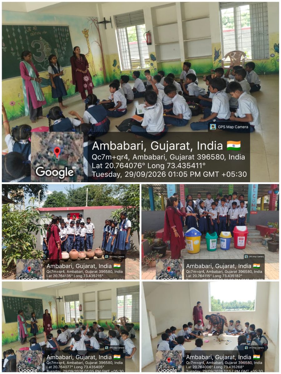 SbmVansda's tweet photo. નવસારી જિલ્લા ના વાંસદા આંબાબારીપ્રાથમિક શાળાના બાળકોને વેસ્ટ માંથી બેસ્ટ વસ્તુ બનાવવાની તે અંગે માહિતી આપવામાં આવી તેમજ પ્રશ્નોતરી ની સ્પર્ધા કરવામાં આવી. #SHS2026 #SWACHHTAHISEVA2026 #SWACHHTA_MEIN_SAHBHAG_SWACHH_BHARAT_VIKSIT_BHARAT #swmrules2026 #SWACHHTAHISEVA #4WAYSOURCESEG https://t.co/Hhkw1K82o0