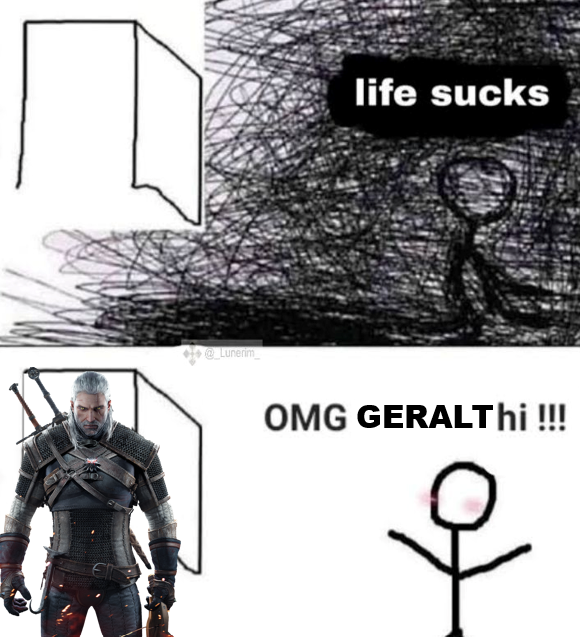 _Lunerim_'s tweet photo. GERALT IS BACK!! https://t.co/FVSmunWavy