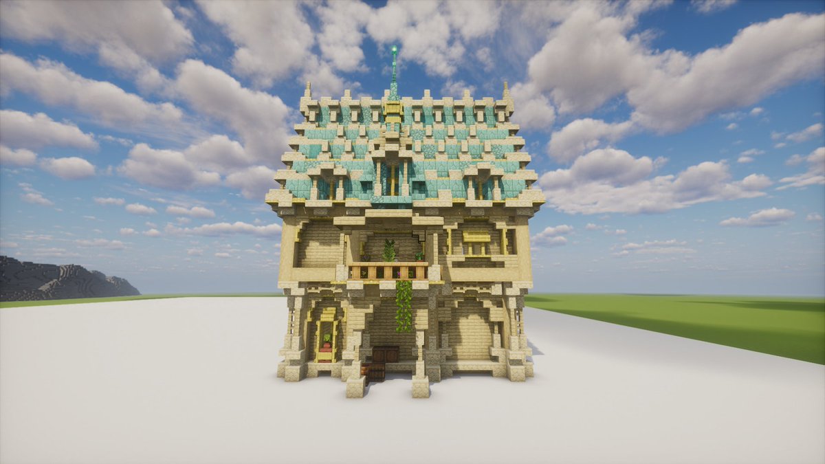 canine_ft's tweet photo. パラソルのおかげで民家というよりカフェになっちゃった
 #マイクラ建築コミュ
 #Minecraftbuilds https://t.co/aBOxyHZ6kO
