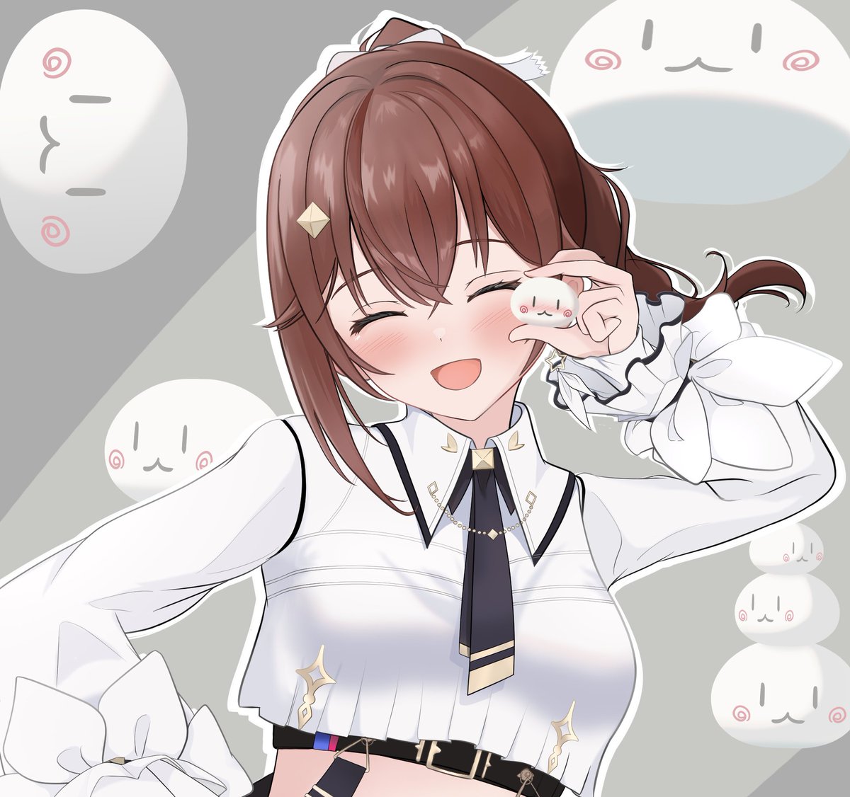 funa_holo's tweet photo. メガネなし差分では、手のひらサイズのぬんぬんを摘まんでいただきました(๑╹ᆺ╹)ﾌﾟﾆﾌﾟﾆ https://t.co/nbOtu9MC1X