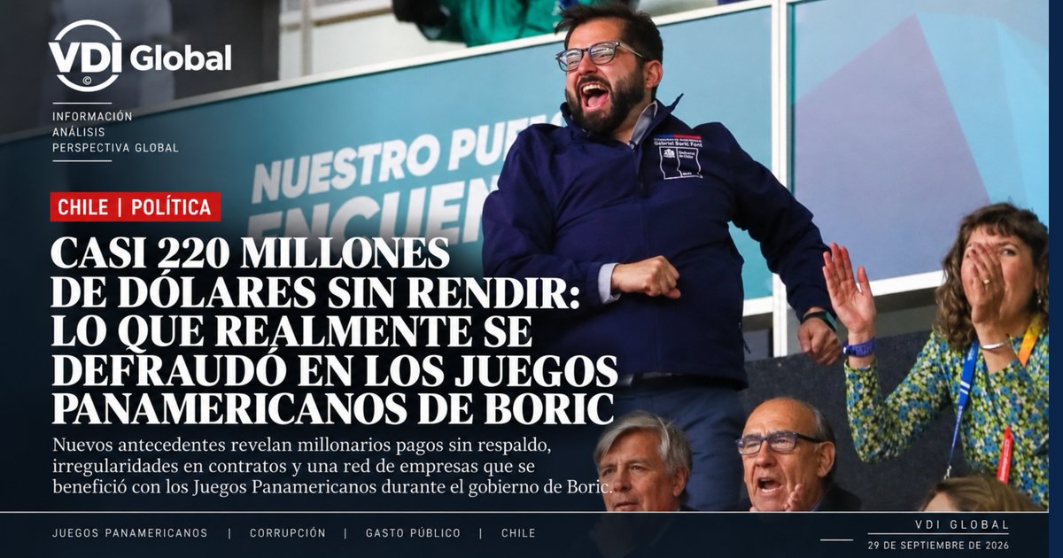 VDI_Global's tweet photo. #Deporte 🇨🇱 US$219 millones sin rendir. Un proveedor privado esperando más de US$6 millones. Un recinto vandalizado antes de terminarse.
¿Este es el legado de los Panamericanos de Boric?
El link está en la bio. #Panamericanos #Contraloría https://t.co/R3YZslieQQ