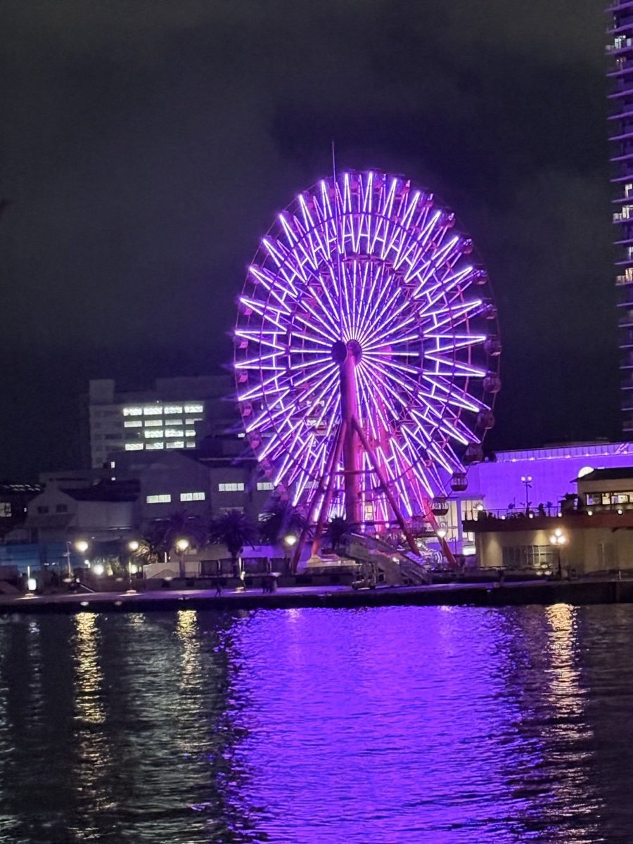 sora_no_maho_5's tweet photo. すごく綺麗！水面まで紫にそまって💜
大勢の人達の思いで生まれた一夜限りの紫夜景…堪能してます
岸くん31歳おめでとう！皆さんありがとう！

#岸優太誕生祭2026
#KC_HBDay 
#KCBD_31KOBEpt https://t.co/SNQskDJE4O