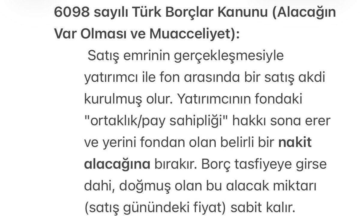 35mustafa20's tweet photo. 6098 sayılı Türk Borçlar Kanunu’nu buraya bırakıyorum, lütfen okuyun.

Fiyatı açıklanmayan fonlarla ilgili çok fazla twit yazılmış,

Arkadaşlar lütfen okuyun, kanun zaten olması gerekeni söylüyor… 👇👇👇

#spk
#tly
#thf
#tp2
#fon
#takasbank https://t.co/PZIehSogMo