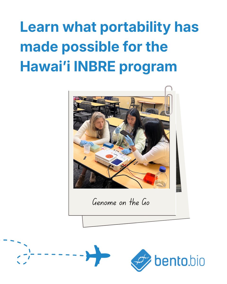 theBentoLab's tweet photo. How do you pack a genomics lab for a road trip? The Hawaiʻi INBRE team has it down. They've traveled across Hawaiʻi, the Pacific &amp; the continental US delivering their popular Genome on the Go program. 
 
🦉 See what they've learned: https://t.co/fgXEyXmMtq https://t.co/OniKCj3ybB