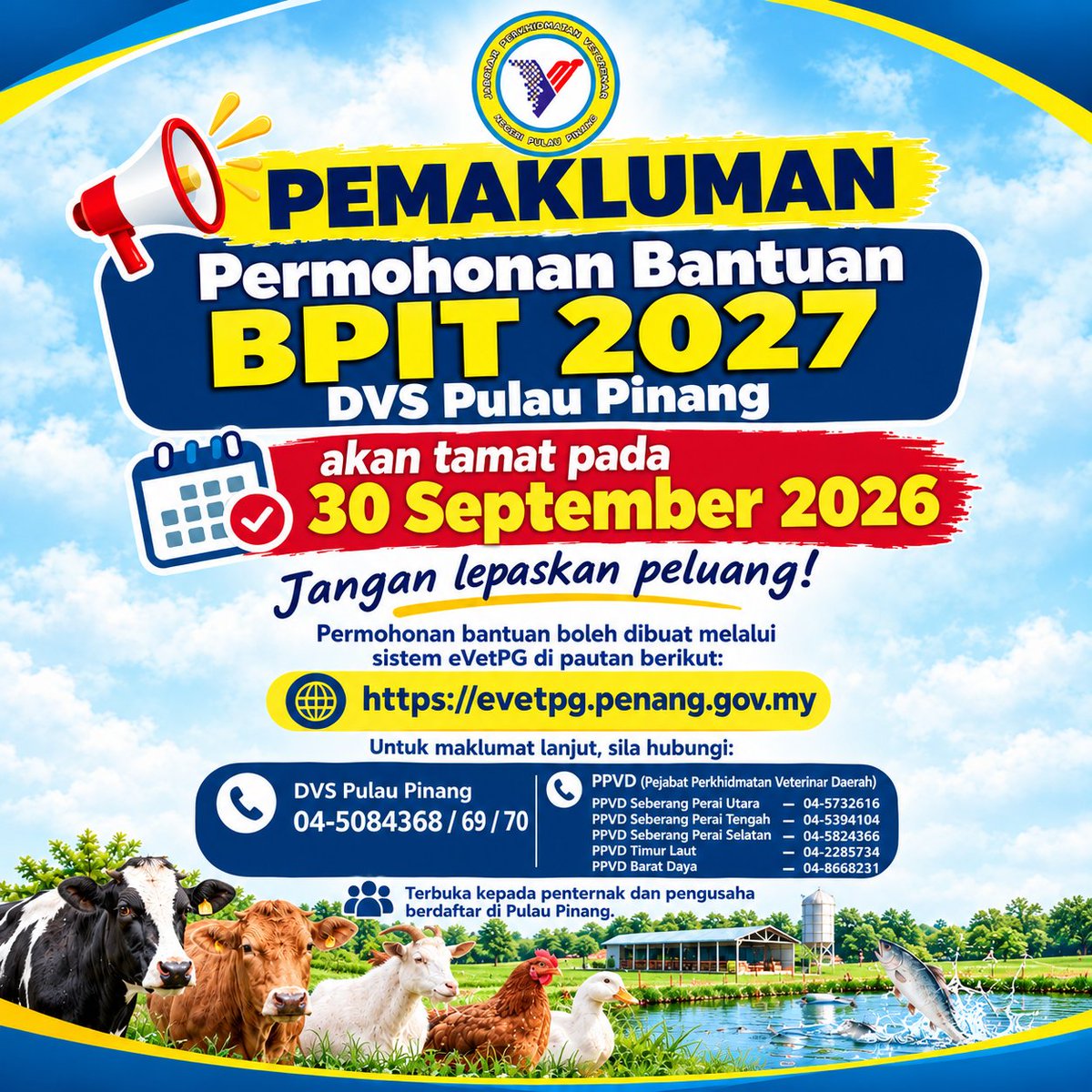 DVSPenang's tweet photo. PEMAKLUMAN | PERMOHONAN BANTUAN BPIT 2027 https://t.co/IFUv0kK2ij