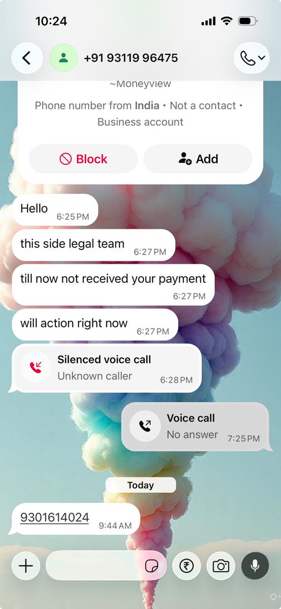 CaseComplansp4's tweet photo. @WealthWisdomFP @MoneyviewCares Caught your recovery agent on record falsely claiming to be from your legal department! Attached is proof with his number and company details. @RBI explicitly bans deceitful tactics and fake legal threats. Address this illegal coercion immediately https://t.co/0pLAcfuX2H
