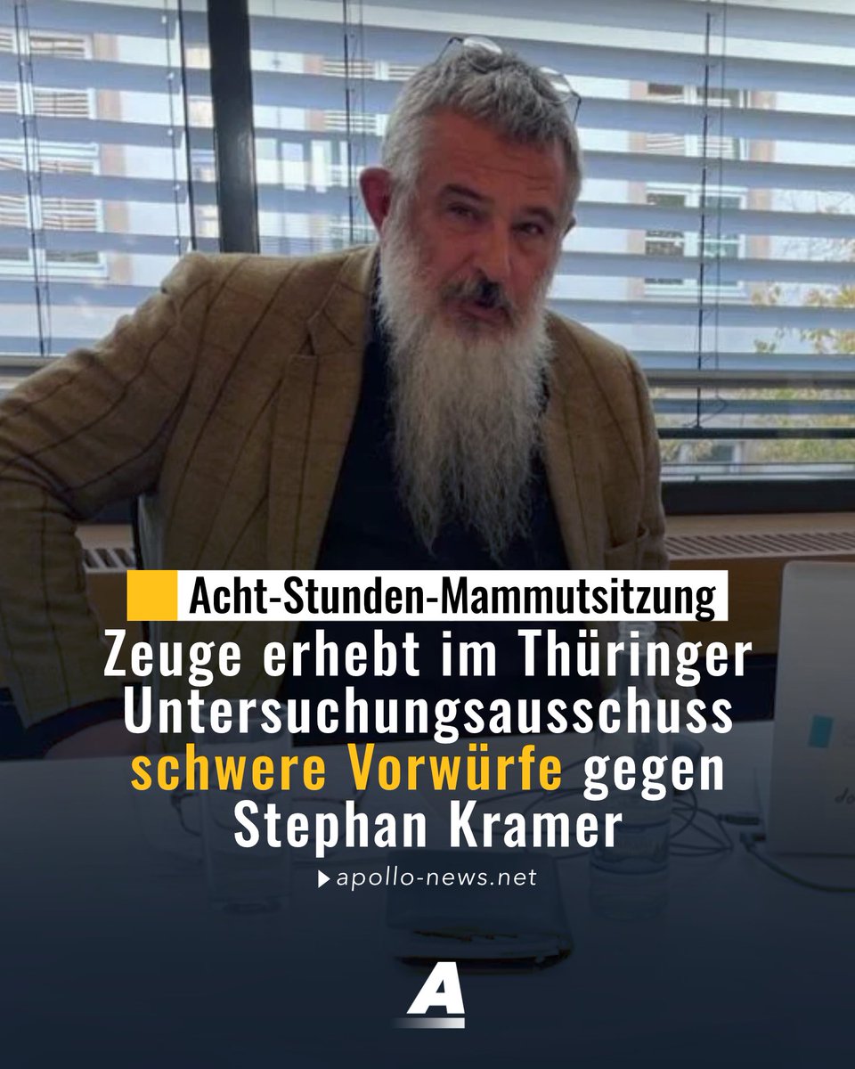 apollo_news_de's tweet photo. Sieben Stunden lang wurde ein Ex-Referatsleiter im Verfassungsschutz zur Affäre um Stephan Kramer angehört. In der Mammutsitzung des Untersuchungsausschusses erhob er schwere Vorwürfe gegen den Amtsleiter – Kramers Verkündung des AfD-Prüffalls sei ohne Einbezug des zuständigen Referats geschehen.

https://t.co/ECVcJ5zOLF