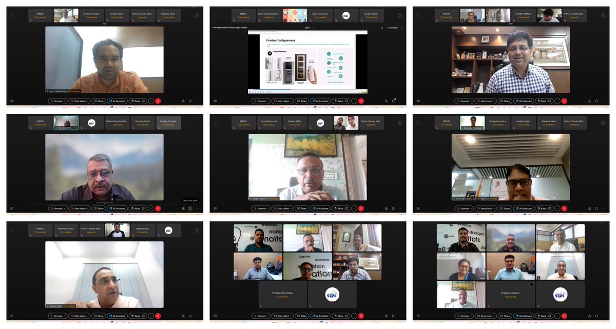 stpiepbbs's tweet photo. @stpiepbbs conducted the 14th meeting of the Startup Selection &amp; Evaluation Committee (SSEC) through an online mode, providing a platform for evaluation and interaction with emerging technology startups. https://t.co/gxDRXrMYZu