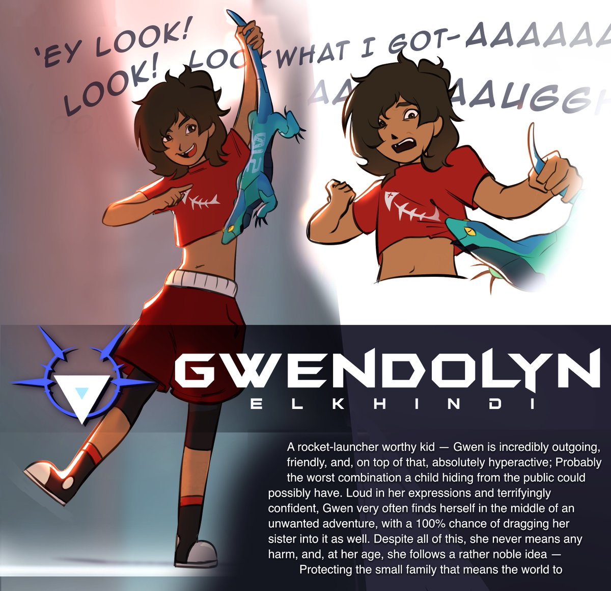 Eohanimated's tweet photo. MEET THE CHARACTER — Gwen!

The question of how she is still alive, given the circumstances she lives in, remains unanswered.

VA applications for Gwendolyn are now open on CCC! Actors of Egyptian descent are especially encouraged to audition!
https://t.co/xpKPa5vpWD

#castingcall #VA #animatedpilot