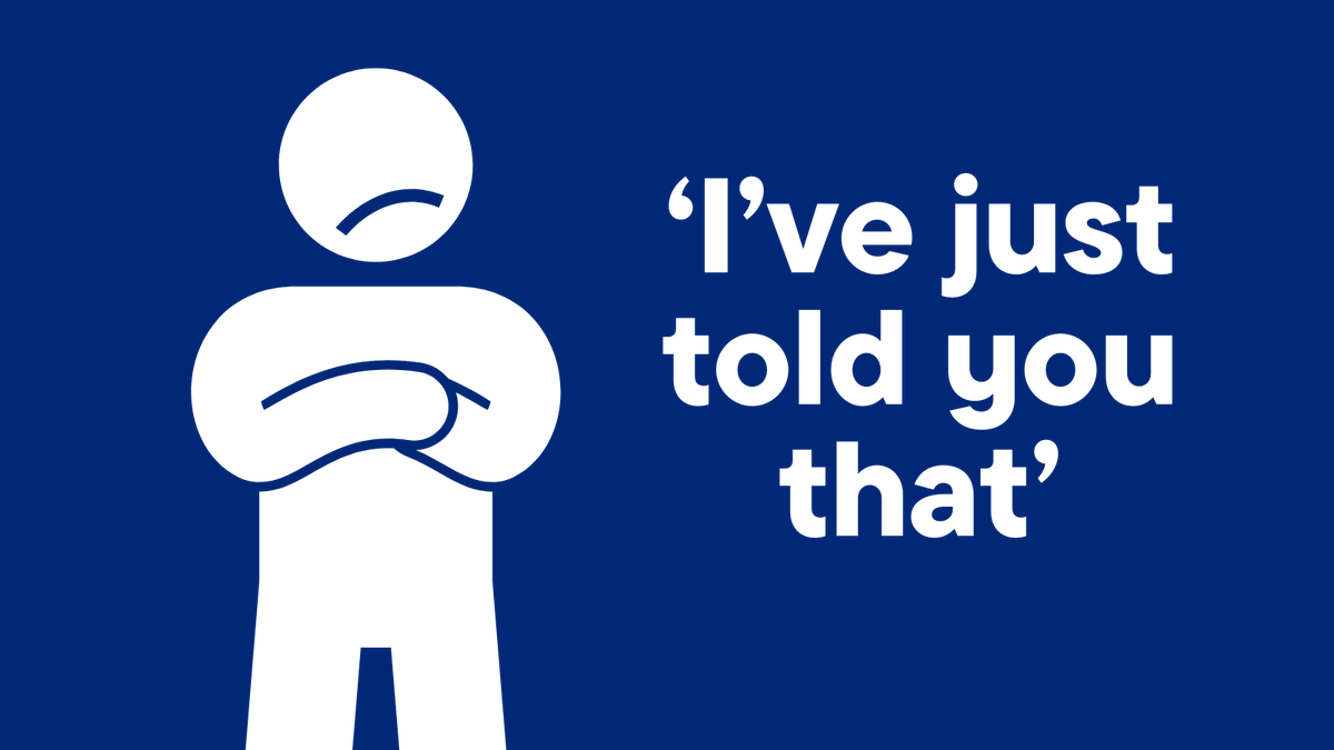 DementiaFriends's tweet photo. For a person living with dementia, communication can become more difficult over time. The difficulties a person will face as dementia progresses will be different for each individual.

We look at words and questions it may be best to avoid in conversation: https://t.co/tX8uoMD3uz https://t.co/t9dCEsR9GV