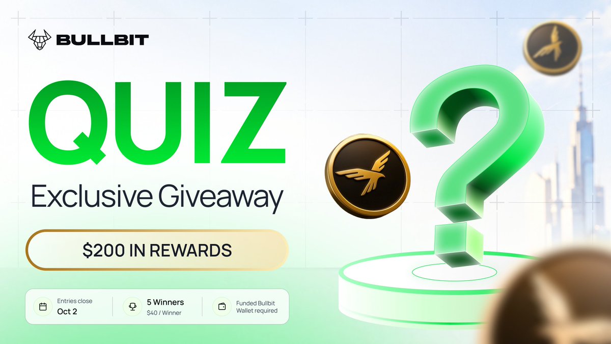 BullbitDEXHQ's tweet photo. BULLBIT x WLFI Quiz: $200 in Rewards 🧠

WLFI/USDC is available on Bullbit, with zero trading fees until Oct 10. To mark it, we're running a WLFI quiz with $200 up for grabs.

Now tell us: how much do you actually know about WLFI?

Question: What is WLFI?
A. A Bitcoin Layer-2 network
B. The governance token of World Liberty Financial
C. A stablecoin issued by Tether
D. An NFT marketplace on Solana

How to join:
✅ Follow @BullbitDEXHQ
✅ Like & Retweet this post
✅ Comment your answer (A/B/C/D) + tag 3 friends
✅ Drop your Bullbit Wallet address

🏆 5 winners will be selected by lucky draw from all correct answers, $40 each
📅 Entries close: Oct 2

Must have a funded Bullbit Wallet to be eligible.

Drop your answer below 👇