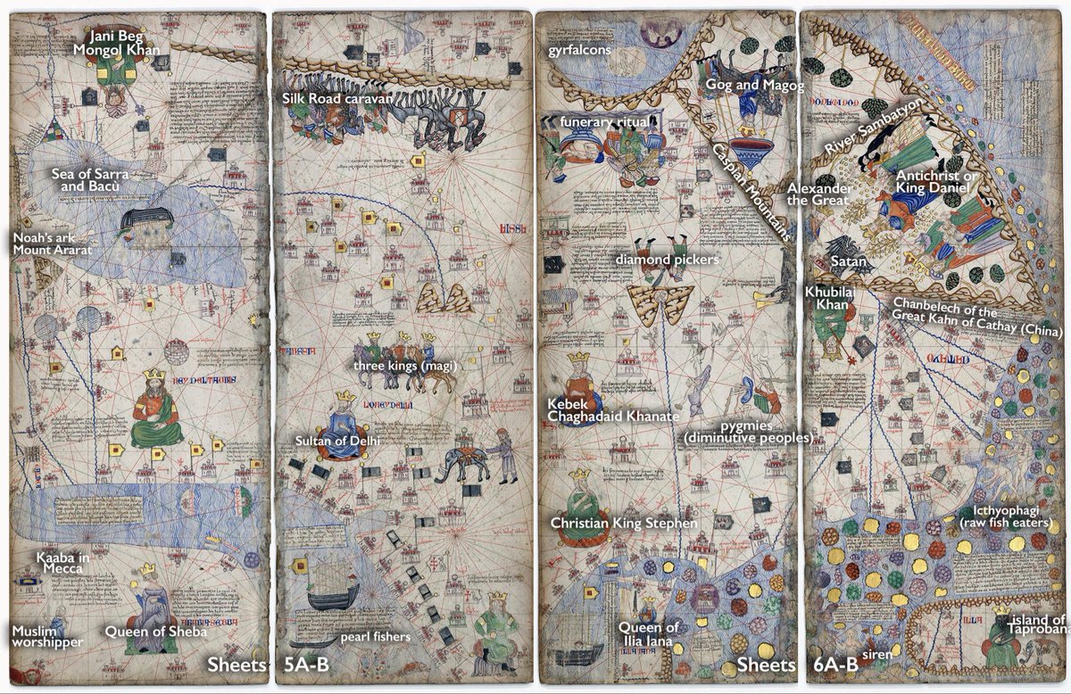 daritoslim's tweet photo. #MansaMusa richest man in history after #kingSolomon . His brother explored America before Columbus, while he controlled the supply of Gold &amp; Salt. The islamic "mali empire" in africa fell soon after his death. Featured in the flat earth trading route map  #CatalanAtlas (1375) https://t.co/kdTQnek9OI