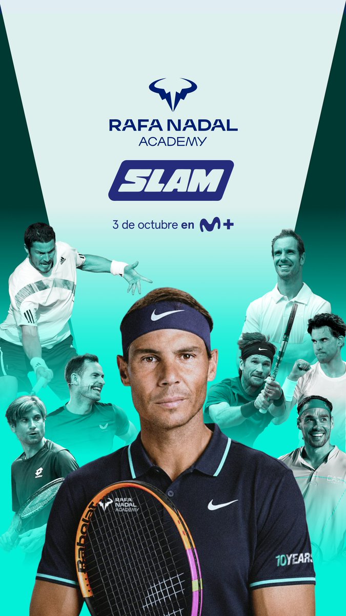 MPlusDeportes's tweet photo. 🤩 La vuelta de 𝑹𝒂𝒇𝒂 𝑵𝒂𝒅𝒂𝒍 ya conoce a sus invitados.

𝐓𝐞𝐚𝐦 𝐑𝐚𝐟𝐚:
Nadal
Ferrer
Moyá
Gasquet

𝐓𝐞𝐚𝐦 𝐌𝐮𝐫𝐫𝐚𝐲:
Murray
Thiem
Fognini
Safin

No te pierdas el Rafa Nadal Academy Slam, en exclusiva en @MovistarPlus este sábado a las 16:30.

#LaPistaDelTenis https://t.co/f71fUcB7Hd