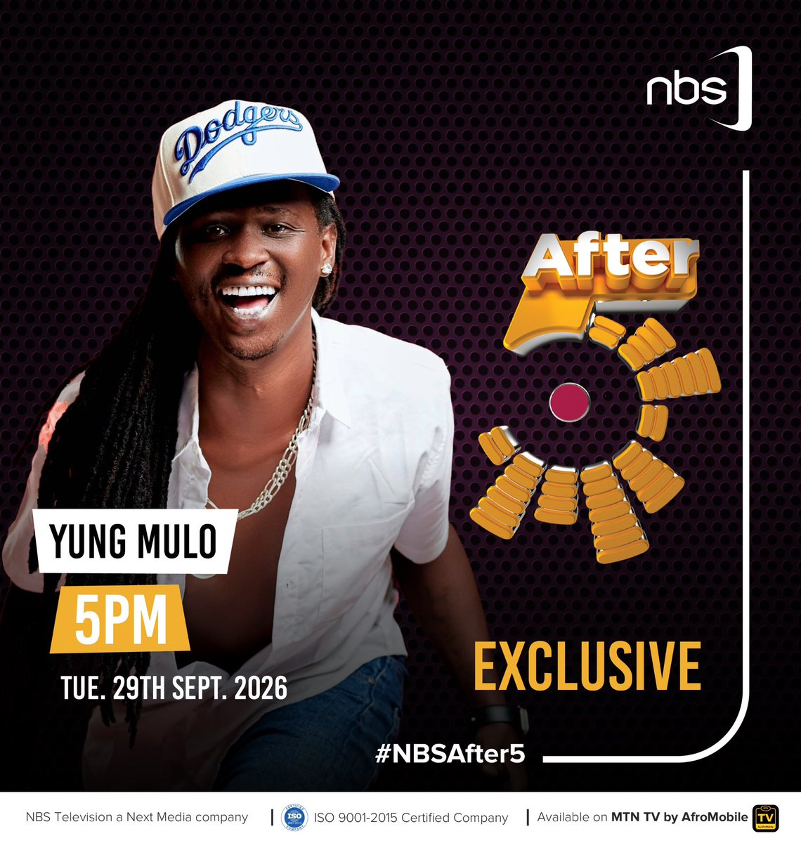 NBSBreakingNews's tweet photo. Our guest today on #NBSAfter5 is Yung Mulo. 

What questions do you have for him? 

#NBSUpdates https://t.co/3NZAhSSf3k