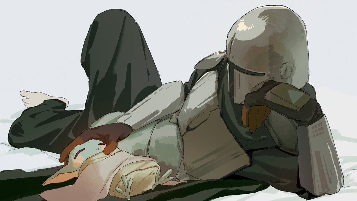 magawa_2006's tweet photo. マンダロリアン&amp;おやすみグローグー
#Mandalorian https://t.co/ko8B91ne5L