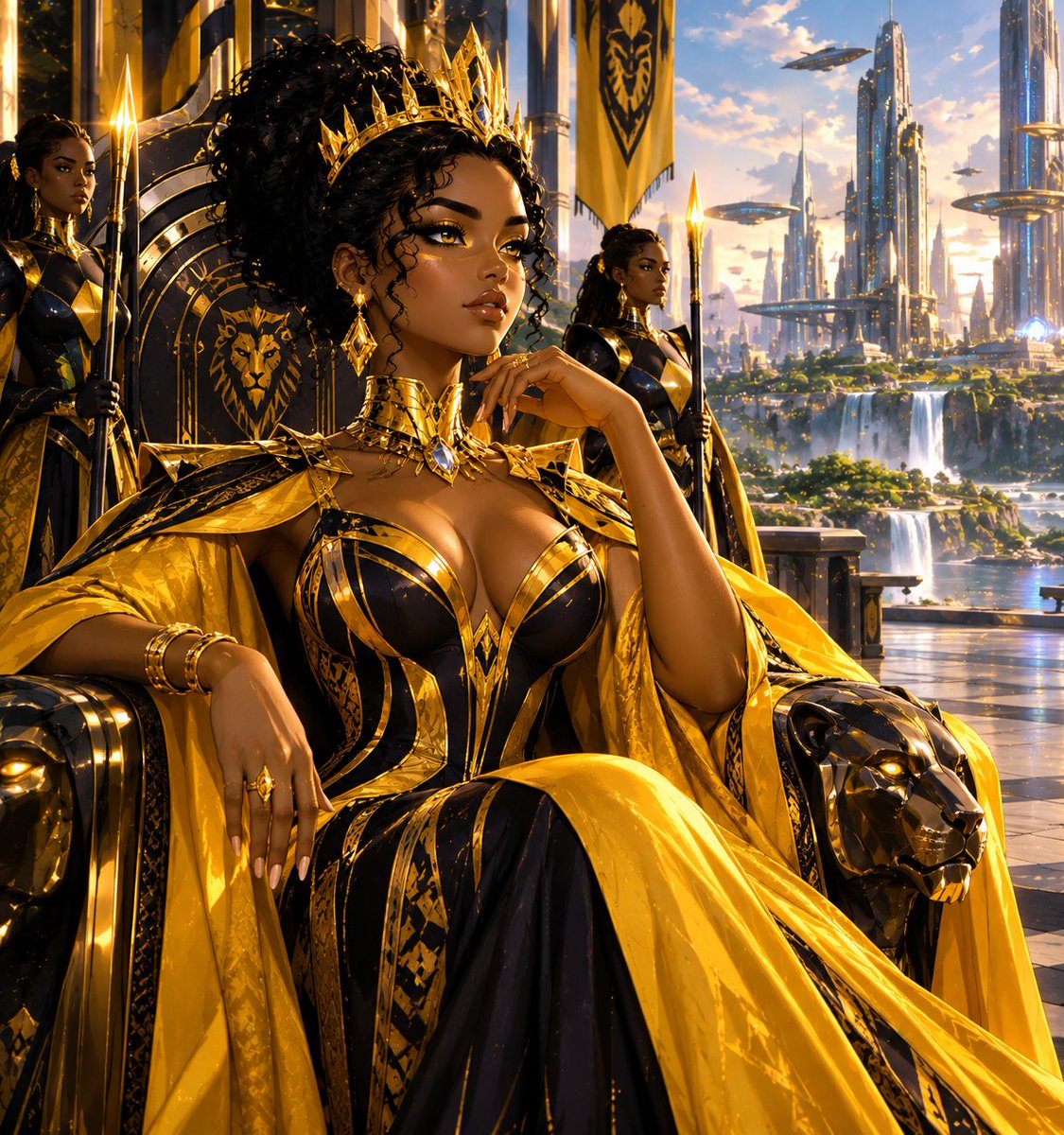 bear_roshni's tweet photo. The Future Queen ๐
The kingdom was waiting for its queen.
And when she entered the throne room, she finally understood why she had been chosen. ๐
#WomanInYellow #FutureQueen #Royalty #Fantasy #AnimeQueen https://t.co/Jcmruzuq4P