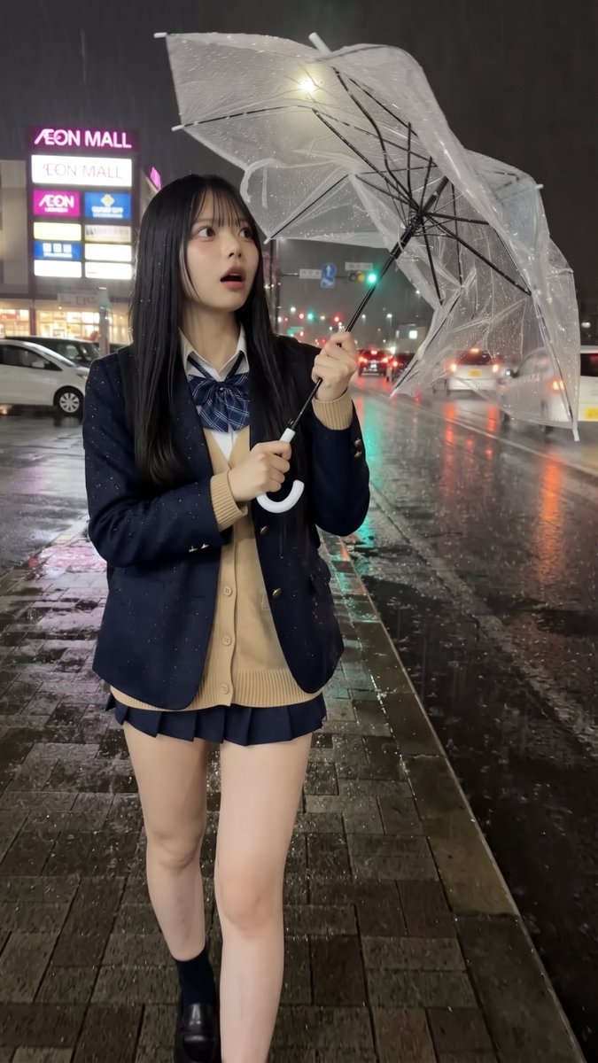 aonoshion's tweet photo. こんばんはー 大雨に注意☔
傘折れちゃったから買いに来たよ
みんなも気を付けて帰ってね🤣 https://t.co/zqcfckWnCD