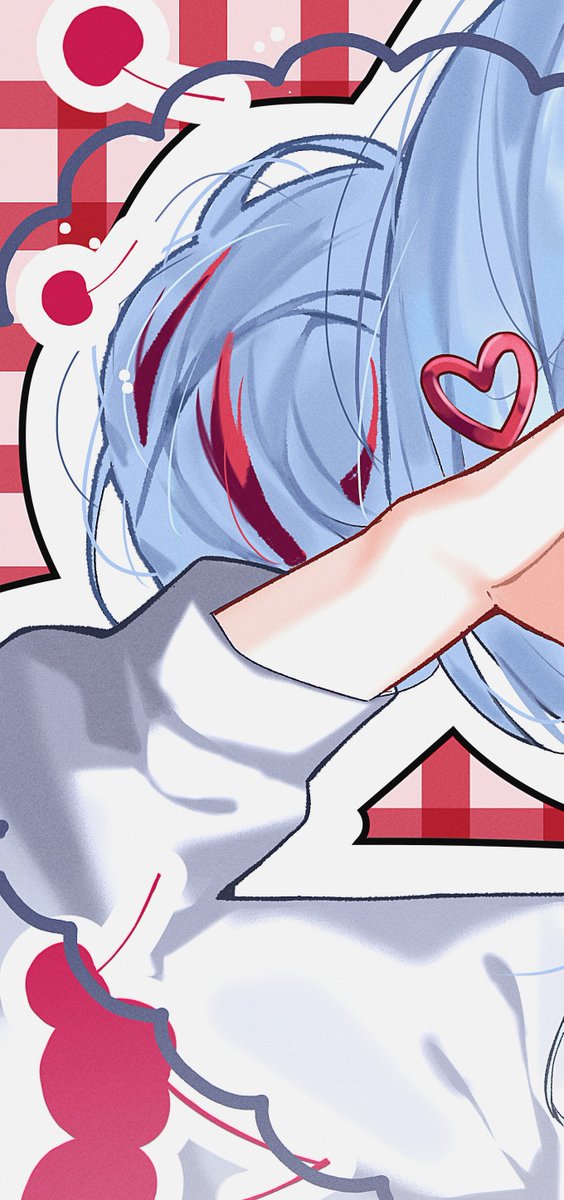 ussame114's tweet photo. チェリーポップ🍒🩵 https://t.co/o3iQ4K81GK