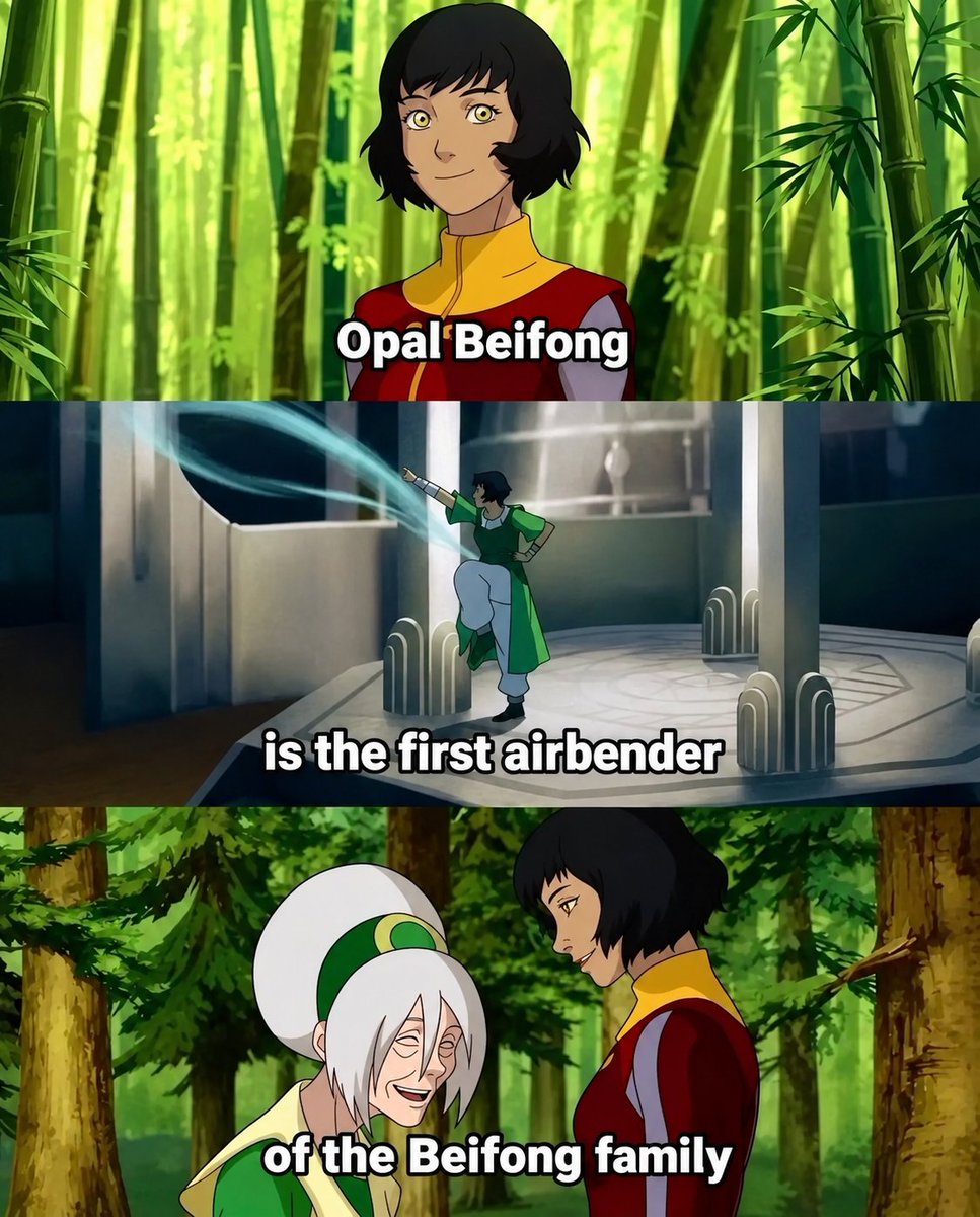Maxwell637159's tweet photo. Wait… if Opal became an Airbender, does that mean Toph lowkey had Air Nomad ancestry in her bloodline?? 👀 https://t.co/gvUXXbhnQK