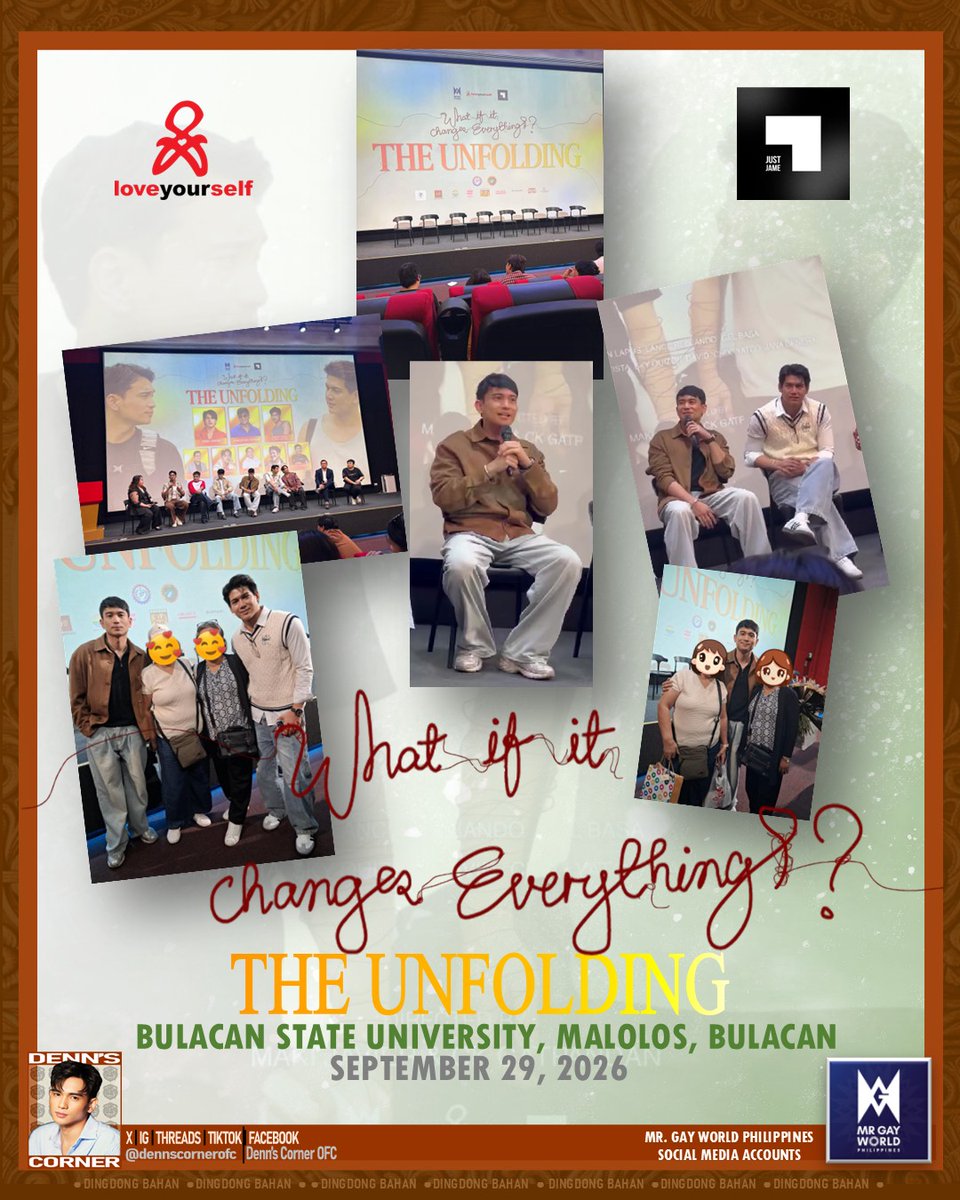 dennscornerofc's tweet photo. WHAT IF IT CHANGES EVERYTHING?: THE UNFOLDING held at Bulacan State University. There was a special advance screening of this vertical series happened which is exclusive only for the invited to the event. 

This will premiere soon on @mrgayworldphilippines socmeds

📸 c/o Te Lei https://t.co/08n9FbPoOc