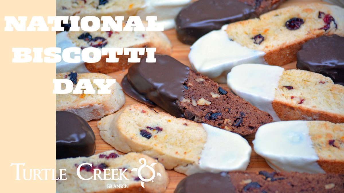 Turtleup's tweet photo. Dunk them in a hot beverage or crack your teeth on them - up to you...Happy National Biscotti Day!
#TurtleCreekApartments #TurtleCreekBranson #MO
#HeartOfTheOzarks #TableRockLakeArea #Ozarks https://t.co/zEQSiWyOIN