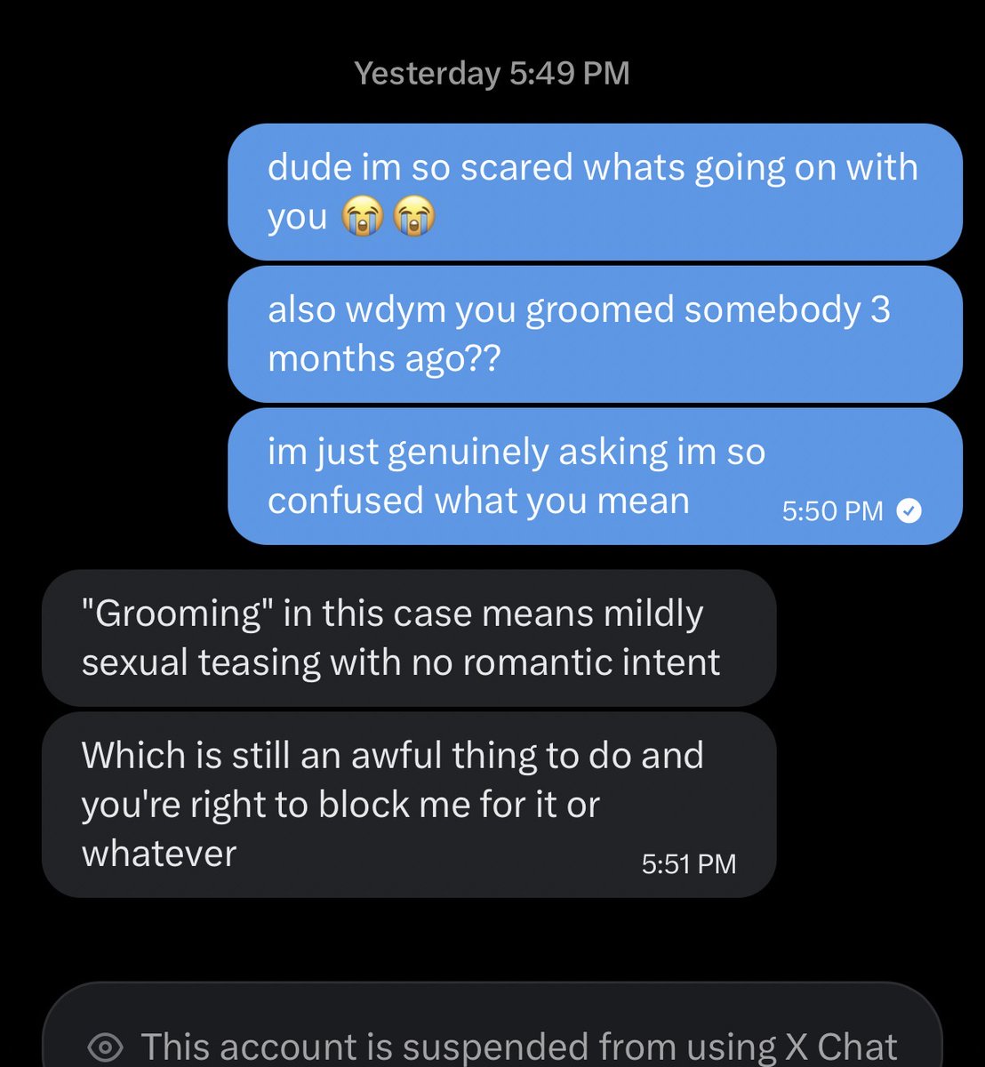 apoclypseAr1sen's tweet photo. :/ because velvet literally got suspended heres their response to what they said about the “3 month grooming” shit https://t.co/J4y8NMtS2k