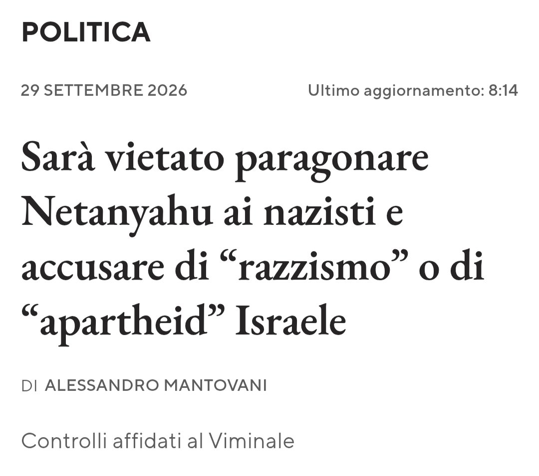 fawollo13's tweet photo. Adesso mi devono dire i vari Delrio, Segre, Fassino, Fiano, Sensi, Zampa, Gori, ecc., come dovrei chiamare uno stato genocida, criminale, messianico, occupante e razzista. Perché, parafrasando Funari, se uno è nazista, non je puoi di' stupidino: quello si crea delle illusioni. https://t.co/tI5VQRrHQz