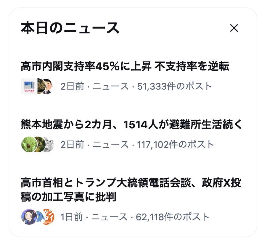 山崎 雅弘 na platformě X: „これツイッターで表示される「本日の