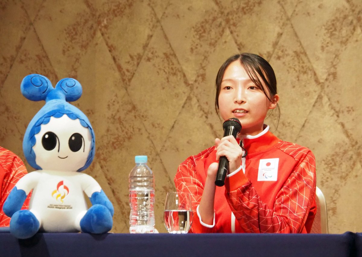 JPA54934306's tweet photo. 【愛知・名古屋2026アジアパラ競技大会日本選手団結団式】 

10月18日から開幕する愛知・名古屋2026アジアパラ競技大会に向け、日本選手団の結団式が29日、東京都内のホテルで行われました。今大会の日本チームスローガン、「ともに挑み、ともにひらく。」が発表されました。

陸上競技から10月19日〜 https://t.co/tHEkFZFrVB