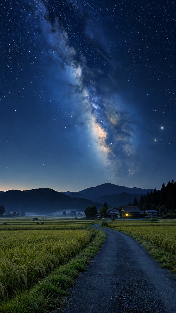 _ai_nature_art's tweet photo. 秋の始まりって、こんな夜かもしれない🌾🌌 https://t.co/EqBN0cYTbM