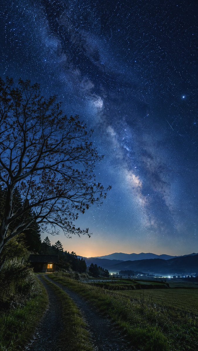 _ai_nature_art's tweet photo. 秋の始まりって、こんな夜かもしれない🌾🌌 https://t.co/EqBN0cYTbM
