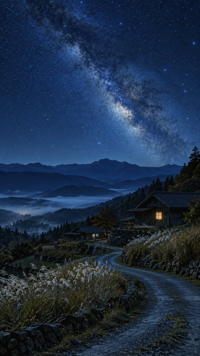 _ai_nature_art's tweet photo. 秋の始まりって、こんな夜かもしれない🌾🌌 https://t.co/EqBN0cYTbM