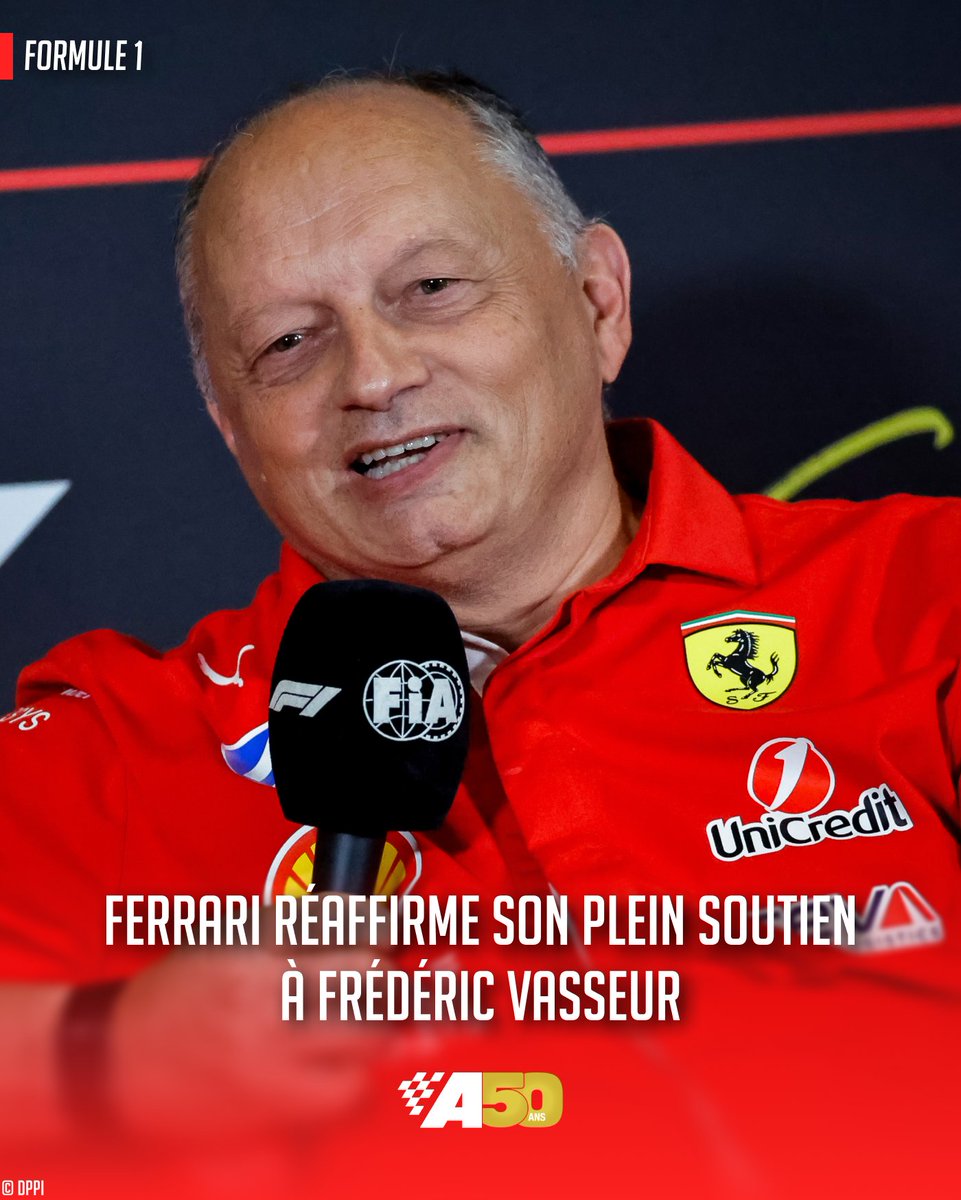 autohebdo's tweet photo. Ferrari sort de sa réserve et réaffirme son plein soutien à Frédéric Vasseur

#F1 

🔗 https://t.co/OhmcMeZBDL https://t.co/joWoNJasR2
