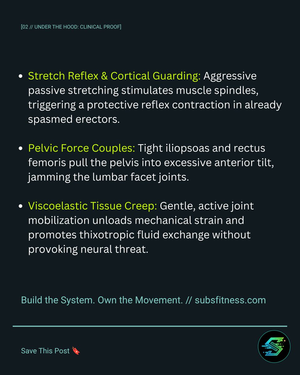 subsfitness's tweet photo. #LowBackPain #SpinalHealth #TendonTuesday #FlexibilityTraining #HipMobility #Mechanobiology #CorticalGuarding #Biomechanics #SoftTissueTherapy #SubsFitness https://t.co/0GzrNMfZyq