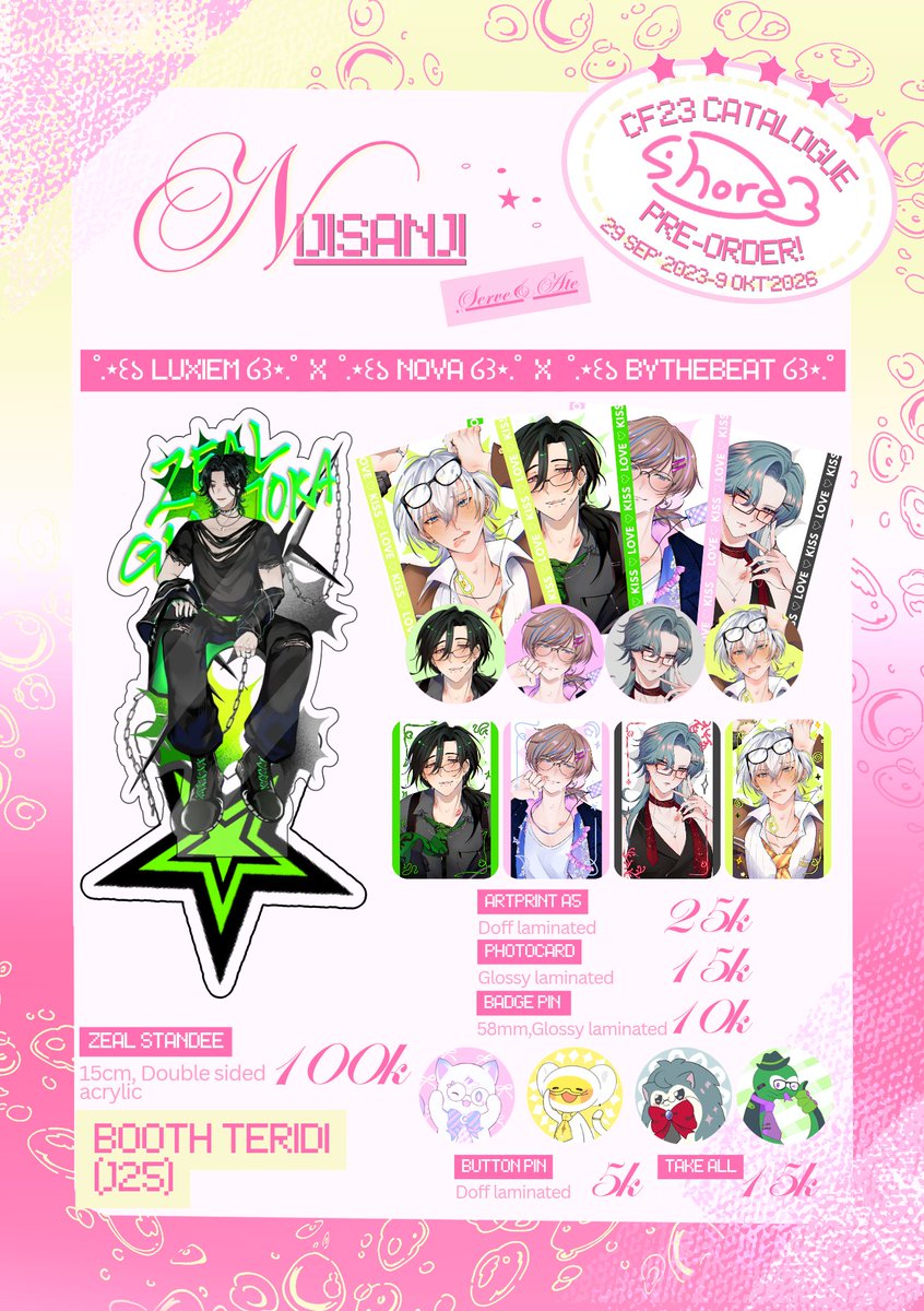 baksodanborax's tweet photo. 💜 &amp; 🔁 are appreciated!

HEYO! #CF23 PO Batch 2 and Giveaway here!! (OTS limited stock)
🗓️ 29 sep - 9 Okt '26
📦 Both Days!! (J25)
⭐️ NIJIEN ( Luxiem &amp; By The Beat ) , unstable , CRK, Deadplate, HSR, Nezha, TGSWIIWAGAA, ALNST, Original!! 
🏷️ https://t.co/pFWPiSEyiy

GA 👇
(1/2) https://t.co/FOjE61pIPh