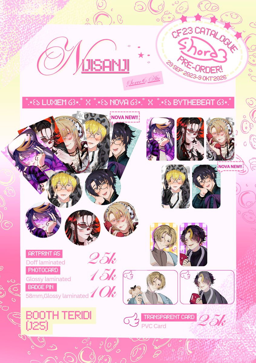baksodanborax's tweet photo. 💜 &amp; 🔁 are appreciated!

HEYO! #CF23 PO Batch 2 and Giveaway here!! (OTS limited stock)
🗓️ 29 sep - 9 Okt '26
📦 Both Days!! (J25)
⭐️ NIJIEN ( Luxiem &amp; By The Beat ) , unstable , CRK, Deadplate, HSR, Nezha, TGSWIIWAGAA, ALNST, Original!! 
🏷️ https://t.co/pFWPiSEyiy

GA 👇
(1/2) https://t.co/FOjE61pIPh