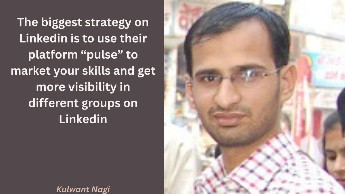 GuestCrewSocial's tweet photo. Kulwant Nagi - The biggest strategy on Linkedin is to use their platform “pulse” to market your #skills and get more #visibility in different groups on Linkedin - https://t.co/ObOVVm7qnB Via. @UttoranSen @GuestCrew @KulwantNagi https://t.co/LBvgVqkYyX