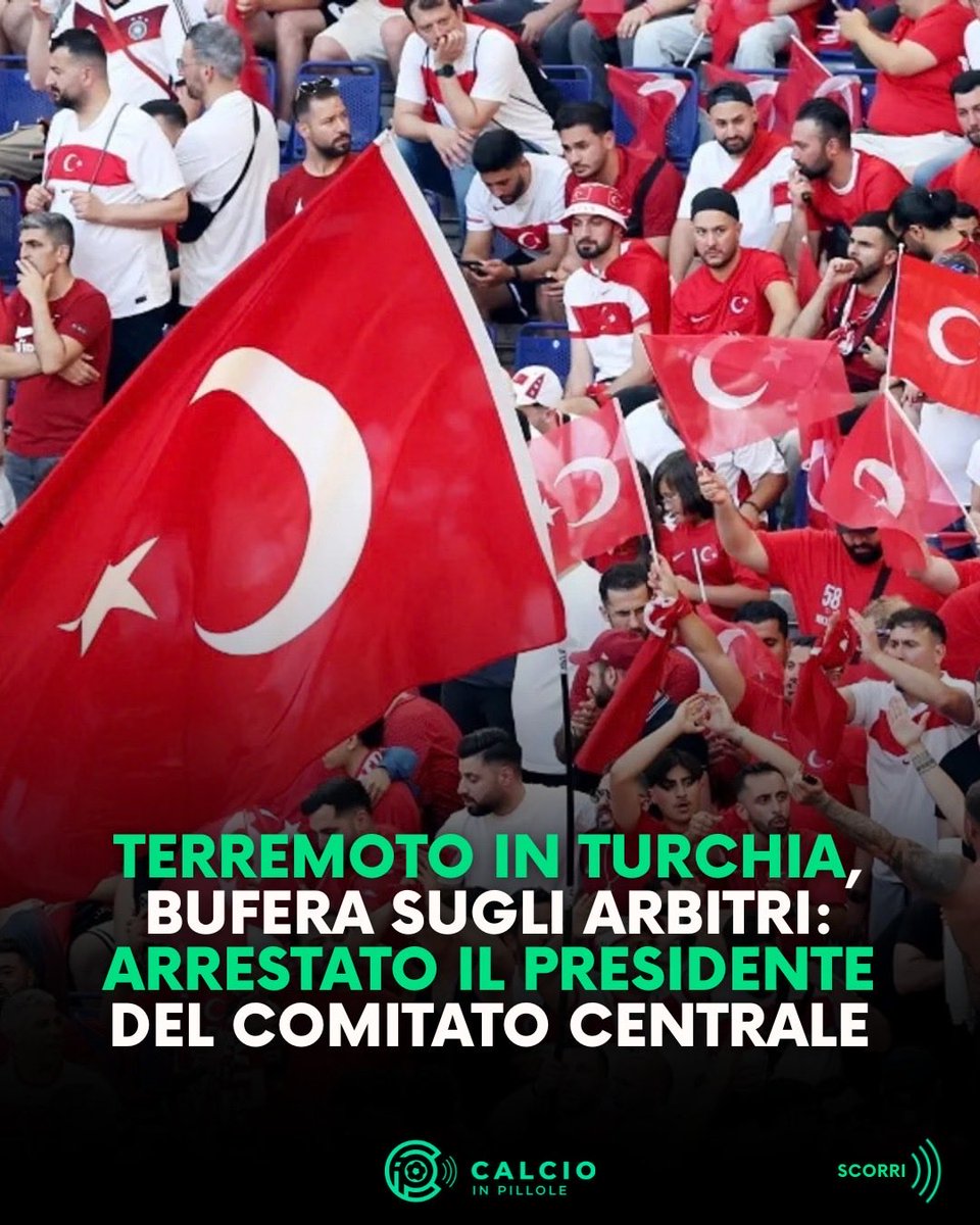 CalcioPillole's tweet photo. 🇹🇷Il presidente degli arbitri Ferhat Gundogu è stato arrestato insieme ad altre sei persone nell'ambito di un'inchiesta della Procura di #Instabul.

#Arbitri #CalcioinPillole https://t.co/LE9G16NLBG