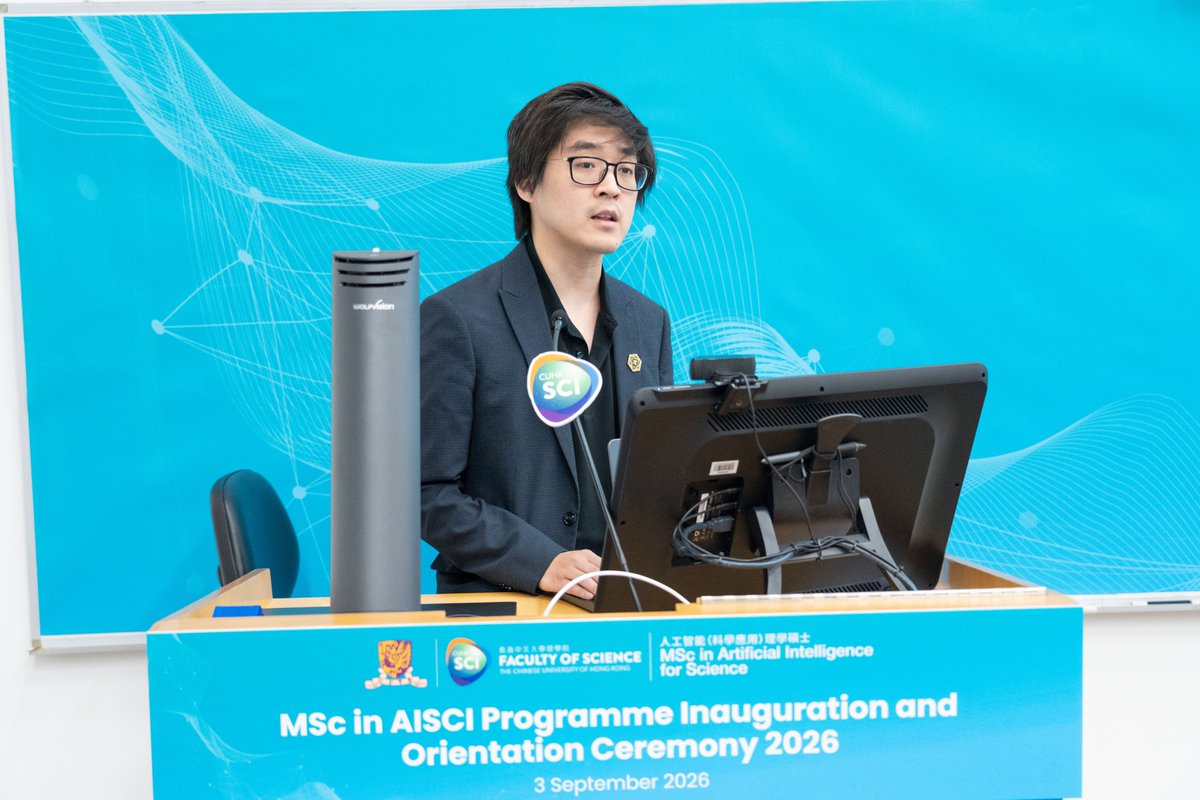 CUHKScience's tweet photo. Happy Inauguration to #CUHKScience's MSc in AI for Science #AISCI! 2027-28 intake applications now open, details: https://t.co/puExOs41OK
#ScienceEmpowersYourDreams #LearnSciencetoBettertheWorld #CUHK #CUHKResearch #AIforScience https://t.co/m74JXgA4cI