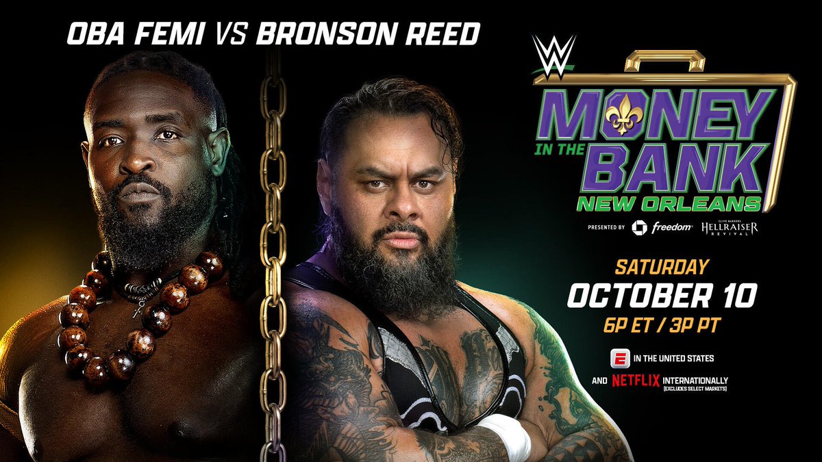 SuperWrestlng's tweet photo. البطاقة الرسمية لعرض موني ان ذا بانك 2026 (حتى الآن) ||

• لقب الوزن الثقيل
ال اي نايت 🆚 رومان رينز ©️.
• مباراة الحقيبة للرجال.
• مباراة الحقيبة للنساء.
• اوبا فيمي 🆚 برونسون ريد. https://t.co/69CnzjSDFj
