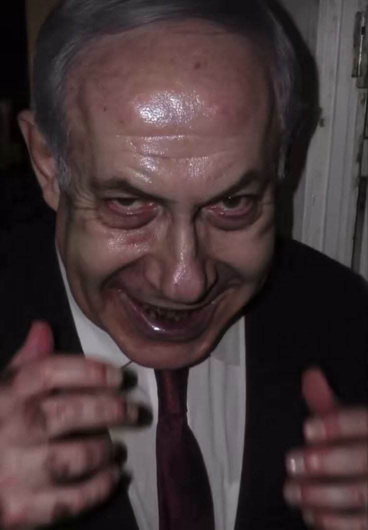 Mokarram__1's tweet photo. War Criminal - devil Netanyahu 👹
@Palestine_UN https://t.co/rvcygcVwWL