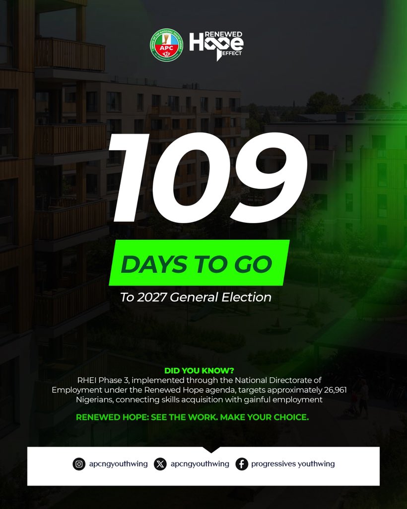apcngyouthwing's tweet photo. As 2027 approaches, the focus remains on progress, opportunity, and thework being done to build a stronger Nigeria.
#apcyouthwing #progressiveminds https://t.co/wI4SYOfEh0