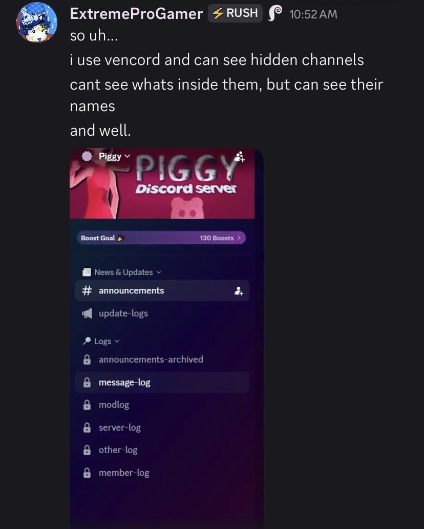 Mighty_pupone's tweet photo. (6)

So every channel has been deleted some guy inside it and a different server has a plugin or something and the log channels still exist https://t.co/PqD12ywtuZ