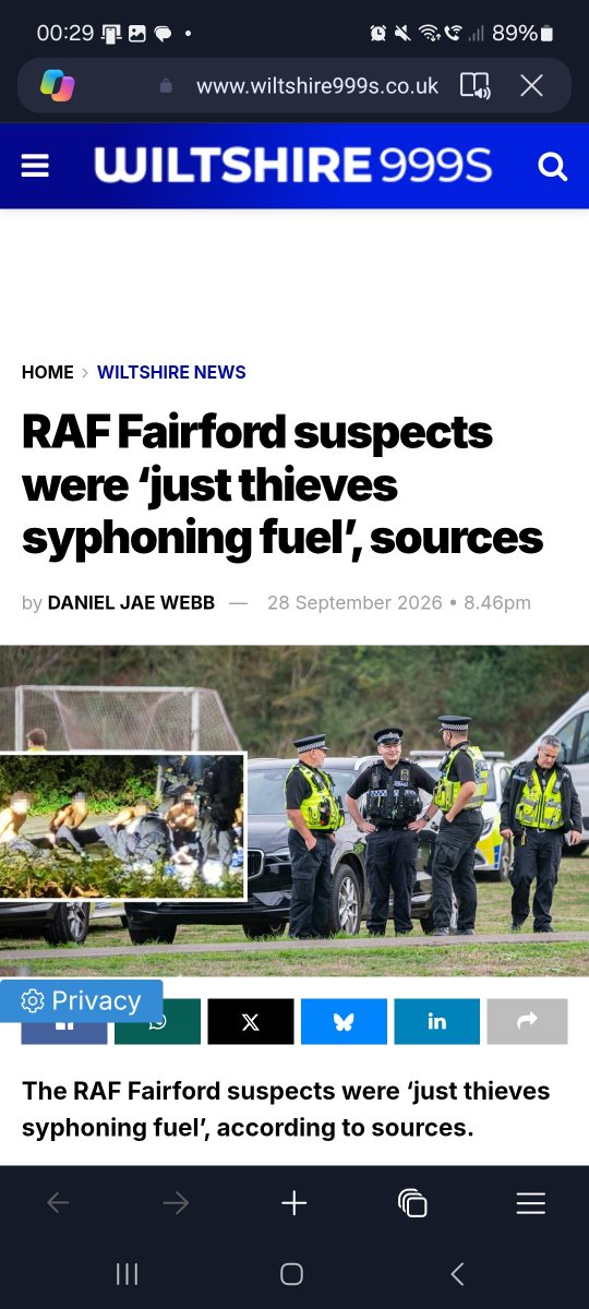 DuncanMcFarlan's tweet photo. @EricLDaugh "Planned terrorist attack" w/ no explosives found but lots of equipment for siphoning diesel to sell on for profit? https://t.co/x0KrqbENsA