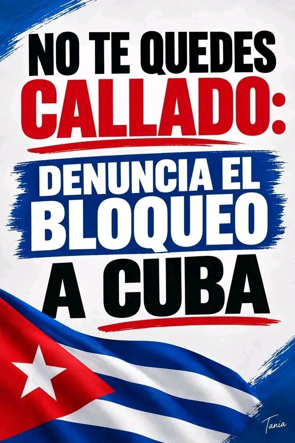 ESanchezcub's tweet photo. 🌵🇨🇺
No te quedes callado, denuncia el bloqueo. 

#CubaNoEsUnaAmenaza El Bloqueo Sí https://t.co/ENl9z6UQ8L