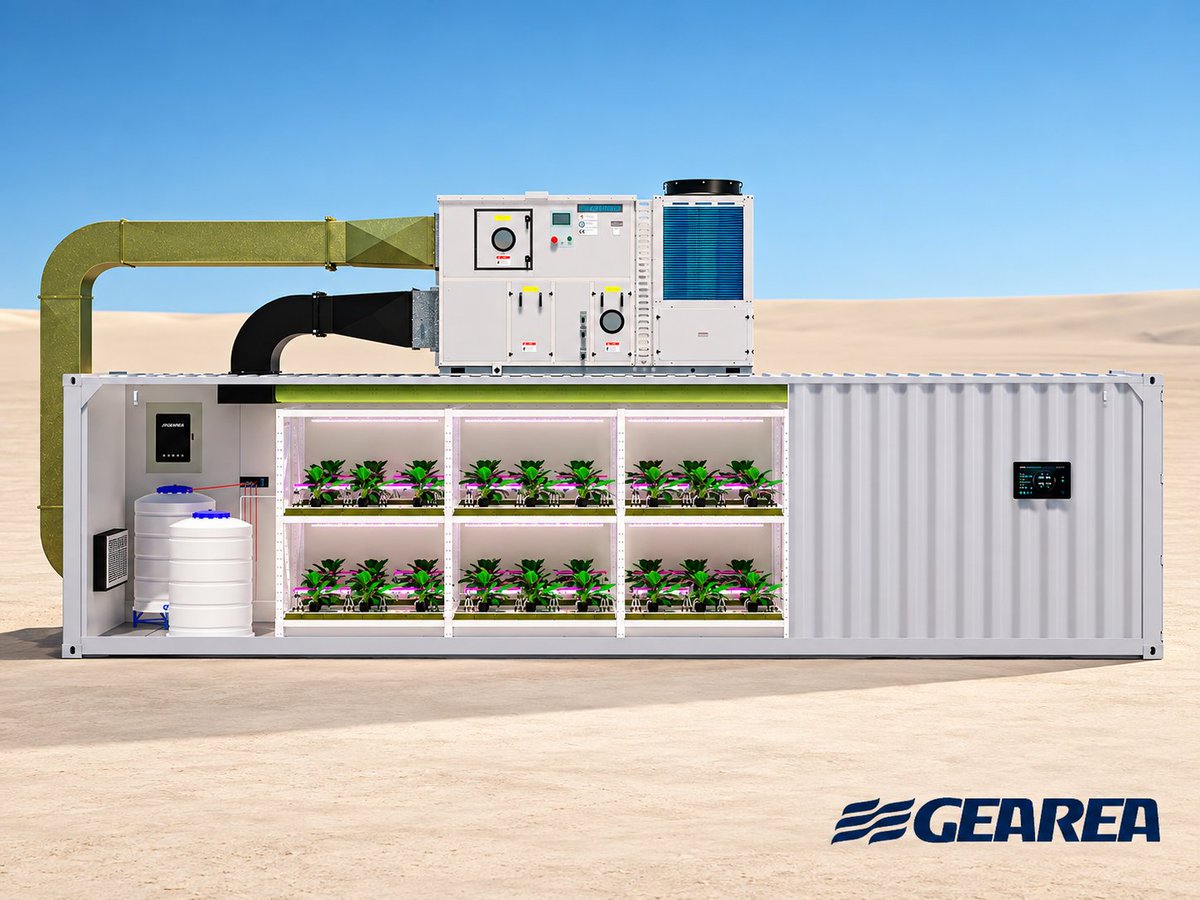 Gearea_Climate's tweet photo. Multiple Gearea CEA projects are moving forward overseas. 🌱
Our factory-integrated systems combine cooling, dehumidification, air treatment and controls for:
✅Less on-site installation✅Faster deployment
✅Precise climate control✅Energy-efficient operation
#PlantFactory #HVAC https://t.co/DsBe8FiPkV
